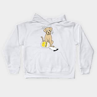 Funny Big Dog spilled mayonnaise Kids Hoodie